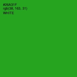 #26A31F - Forest Green Color Image