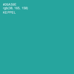 #26A59E - Keppel Color Image