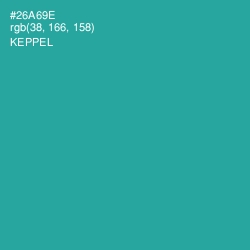 #26A69E - Keppel Color Image