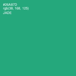 #26A87D - Jade Color Image