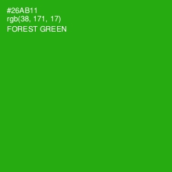 #26AB11 - Forest Green Color Image