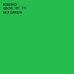 #26BB4D - Sea Green Color Image