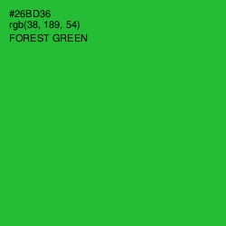 #26BD36 - Forest Green Color Image