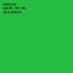 #26BD42 - Sea Green Color Image