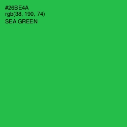 #26BE4A - Sea Green Color Image