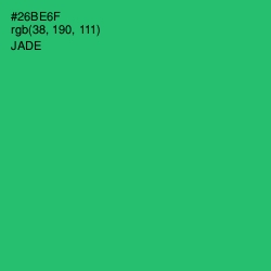 #26BE6F - Jade Color Image