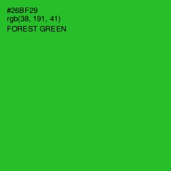 #26BF29 - Forest Green Color Image