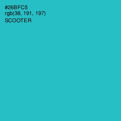 #26BFC5 - Scooter Color Image
