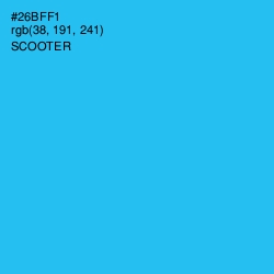 #26BFF1 - Scooter Color Image