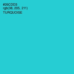 #26CDD3 - Turquoise Color Image