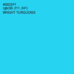 #26D3F1 - Bright Turquoise Color Image