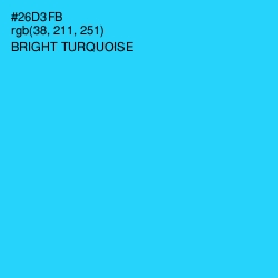 #26D3FB - Bright Turquoise Color Image