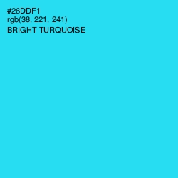 #26DDF1 - Bright Turquoise Color Image