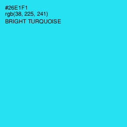 #26E1F1 - Bright Turquoise Color Image