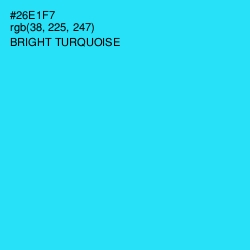 #26E1F7 - Bright Turquoise Color Image