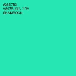 #26E7B3 - Shamrock Color Image