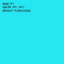 #26E7F1 - Bright Turquoise Color Image