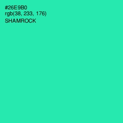 #26E9B0 - Shamrock Color Image