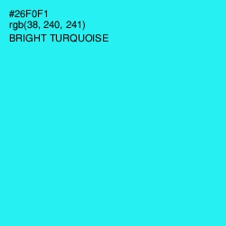 #26F0F1 - Bright Turquoise Color Image