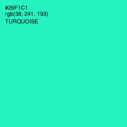 #26F1C1 - Turquoise Color Image