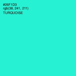 #26F1D3 - Turquoise Color Image