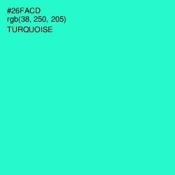 #26FACD - Turquoise Color Image
