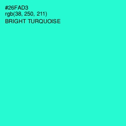 #26FAD3 - Bright Turquoise Color Image