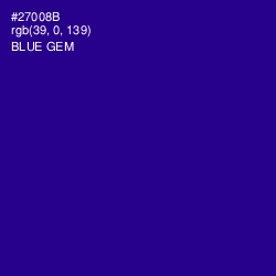 #27008B - Blue Gem Color Image