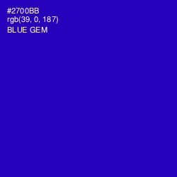 #2700BB - Blue Gem Color Image