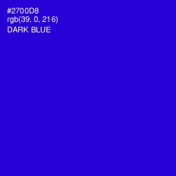 #2700D8 - Dark Blue Color Image