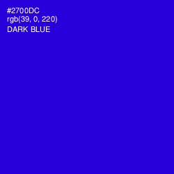 #2700DC - Dark Blue Color Image