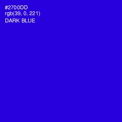 #2700DD - Dark Blue Color Image