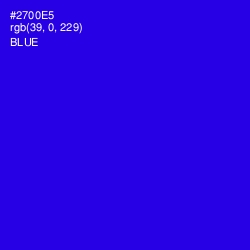 #2700E5 - Blue Color Image