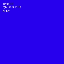 #2700EE - Blue Color Image