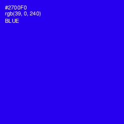 #2700F0 - Blue Color Image