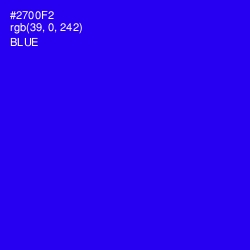 #2700F2 - Blue Color Image