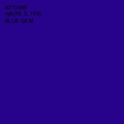 #27038B - Blue Gem Color Image