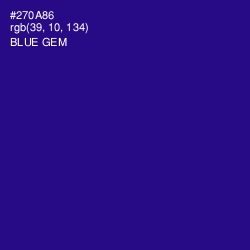 #270A86 - Blue Gem Color Image