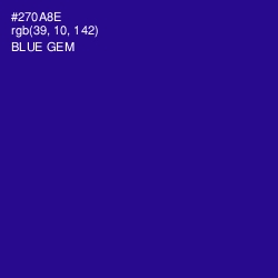 #270A8E - Blue Gem Color Image