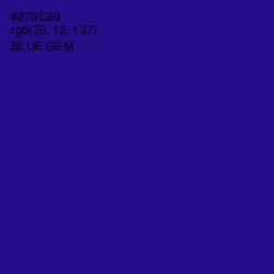 #270C89 - Blue Gem Color Image