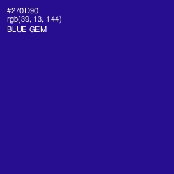 #270D90 - Blue Gem Color Image