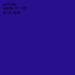 #270F8E - Blue Gem Color Image