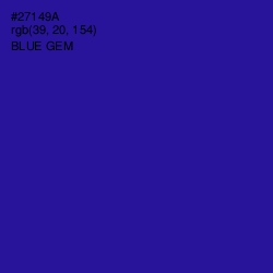 #27149A - Blue Gem Color Image