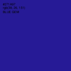 #271A97 - Blue Gem Color Image
