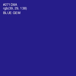 #271D8A - Blue Gem Color Image