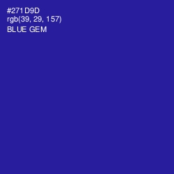 #271D9D - Blue Gem Color Image