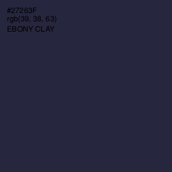 #27263F - Ebony Clay Color Image