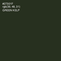 #27301F - Green Kelp Color Image