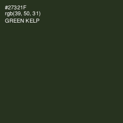 #27321F - Green Kelp Color Image