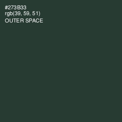 #273B33 - Outer Space Color Image